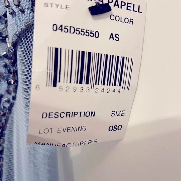 Adrianna Papell Sleeveless
Beaded Mermaid Gown In Blue size 8 - Picture 8 of 15